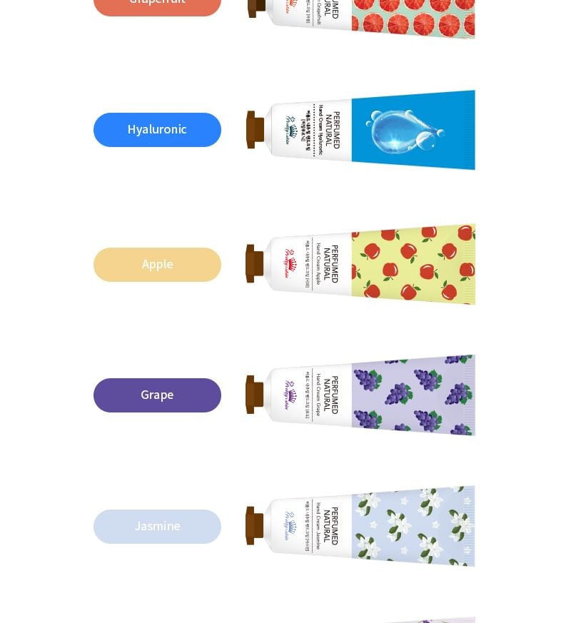 Pretty skin - Perfumed Natural Hand Cream - 12 Types (Hyaluronic)