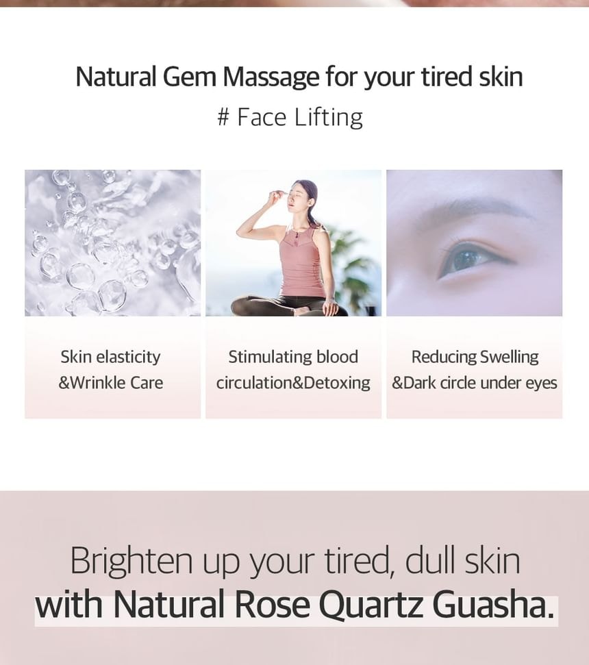 THE PURE LOTUS - Rose Quartz Guasha