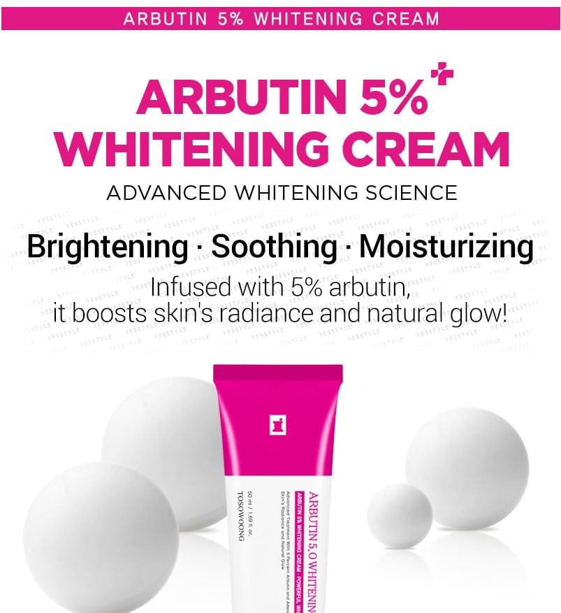 TOSOWOONG - Arbutin 5% Whitening Cream