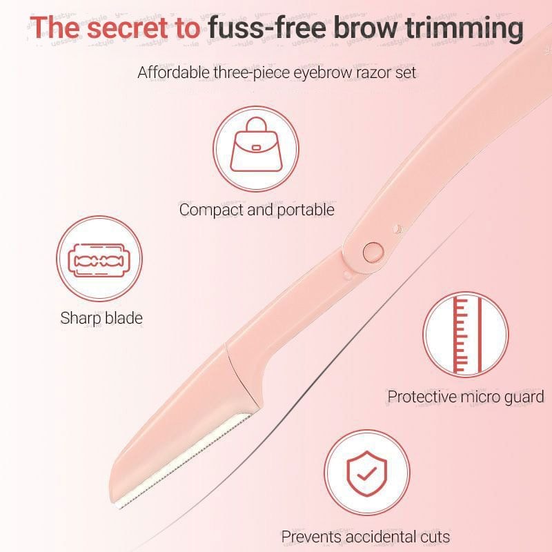 Choyu - Set Of 3: Foldable Eyebrow Razor