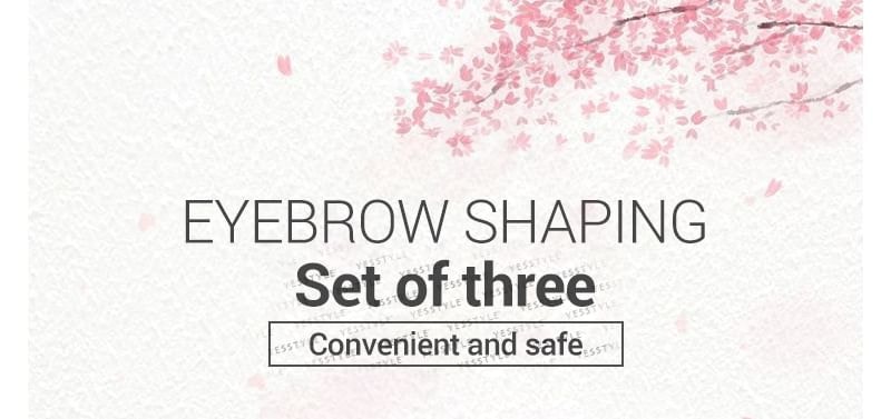 Choyu - Set: Stainless Steel Eyebrow Scissors + Razor + Tweezers