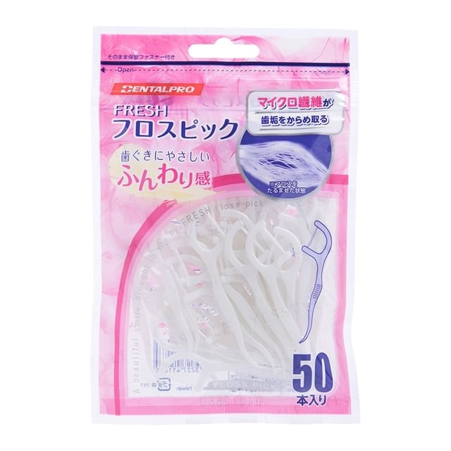 DENTALPRO - Fresh Disposable Plastic Stemmed Dental Floss Pick