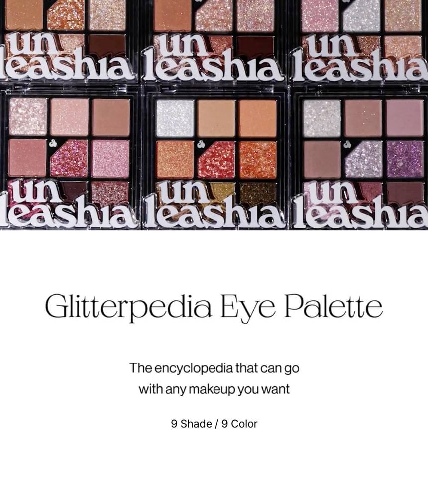 UNLEASHIA - Glitterpedia Eye Palette - 9 Types
