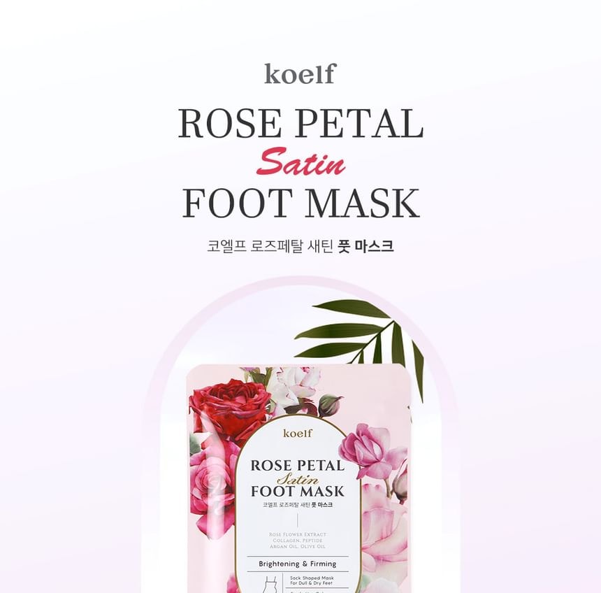 PETITFEE - Rose Petal Satin Foot Mask (1 pair)