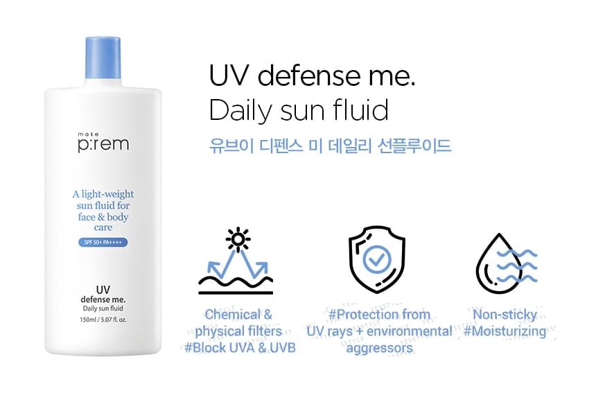 make p:rem - UV Defense Me. Daily Sun Fluid (150ml)