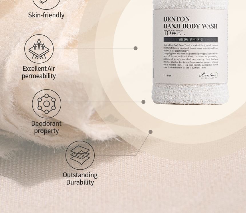Benton - Hanji Body Wash Towel (1 pc)
