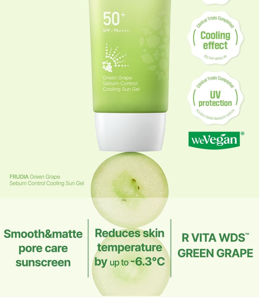 FRUDIA - Green Grape Sebum Control Sun Gel