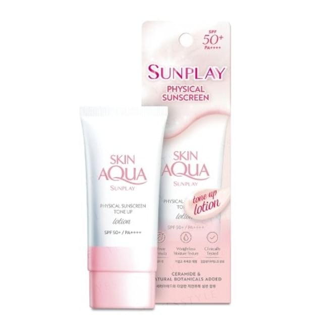 Rohto Mentholatum - Sunplay Skin Aqua Tone Up Physical Sunscreen For Sensitive Skin SPF 50+ PA++++