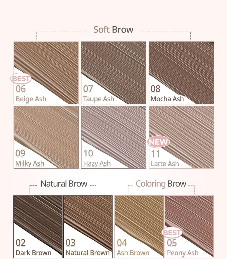 peripera - Speedy Skinny Brow Mascara - 11 Colors