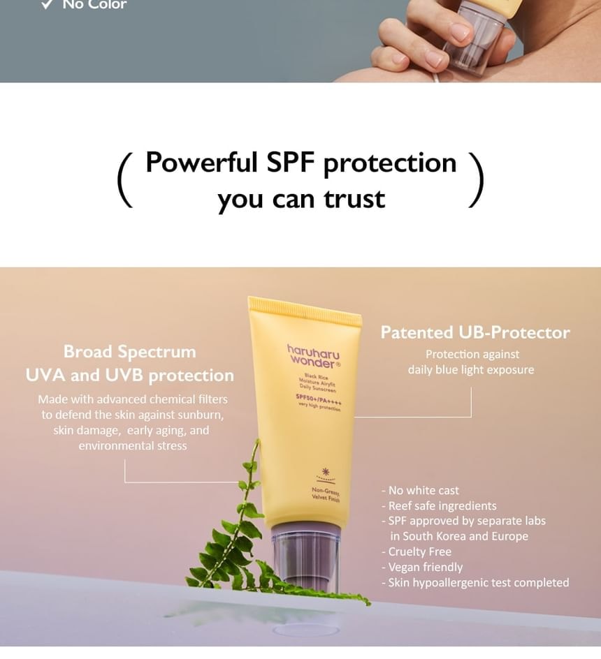 haruharu wonder - Black Rice Moisture Airyfit Sunscreen