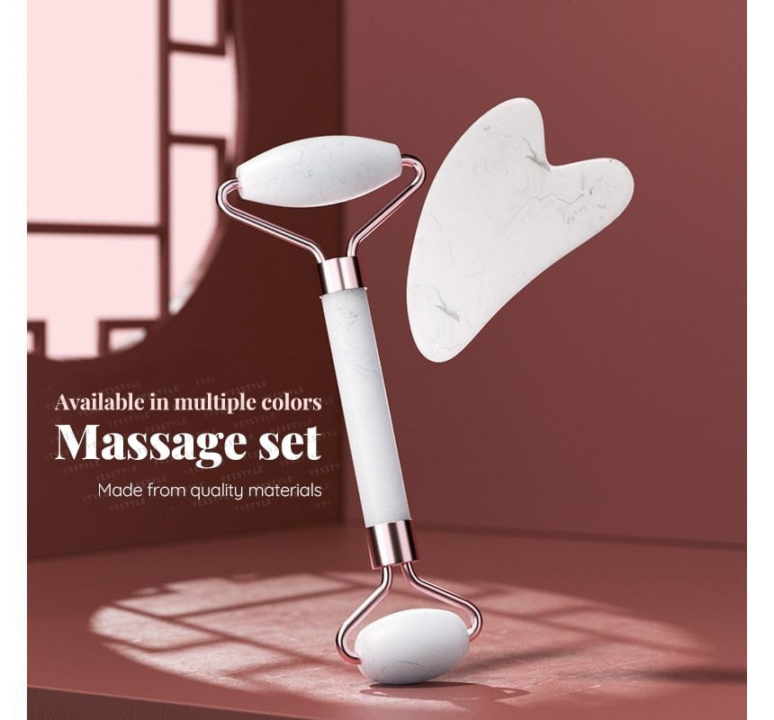 Fondes - Resin Face Massage Roller / Gua Sha Scraper / Set
