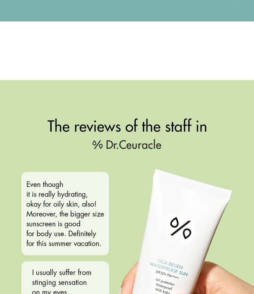 Dr. Ceuracle - Cica Regen Waterproof Sun (100ml)