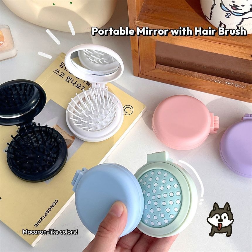 Tuhat - Portable Mirror with Hair Brush