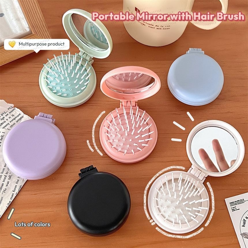 Tuhat - Portable Mirror with Hair Brush