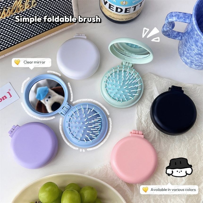 Tuhat - Portable Mirror with Hair Brush