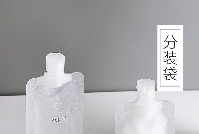 Lazy Corner - Lettering Transparent PET Travel Soft Bottle (Various Designs) / Label Sticker
