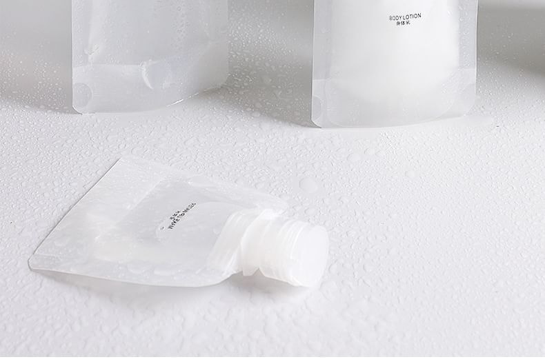 Lazy Corner - Lettering Transparent PET Travel Soft Bottle (Various Designs) / Label Sticker