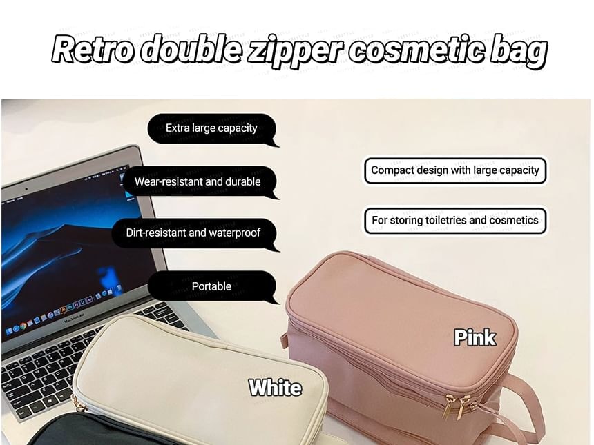 Buttermilk - Large Capacity Cosmetic Makeup Bag
