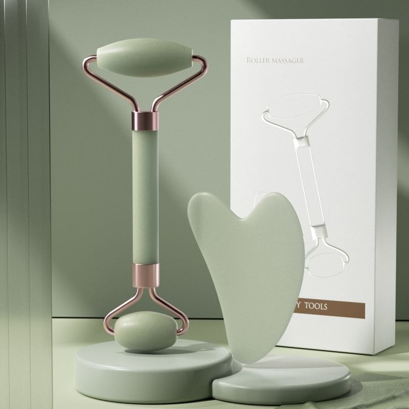 Buttermilk - Resin Face Massage Roller / Gua Sha Scraper