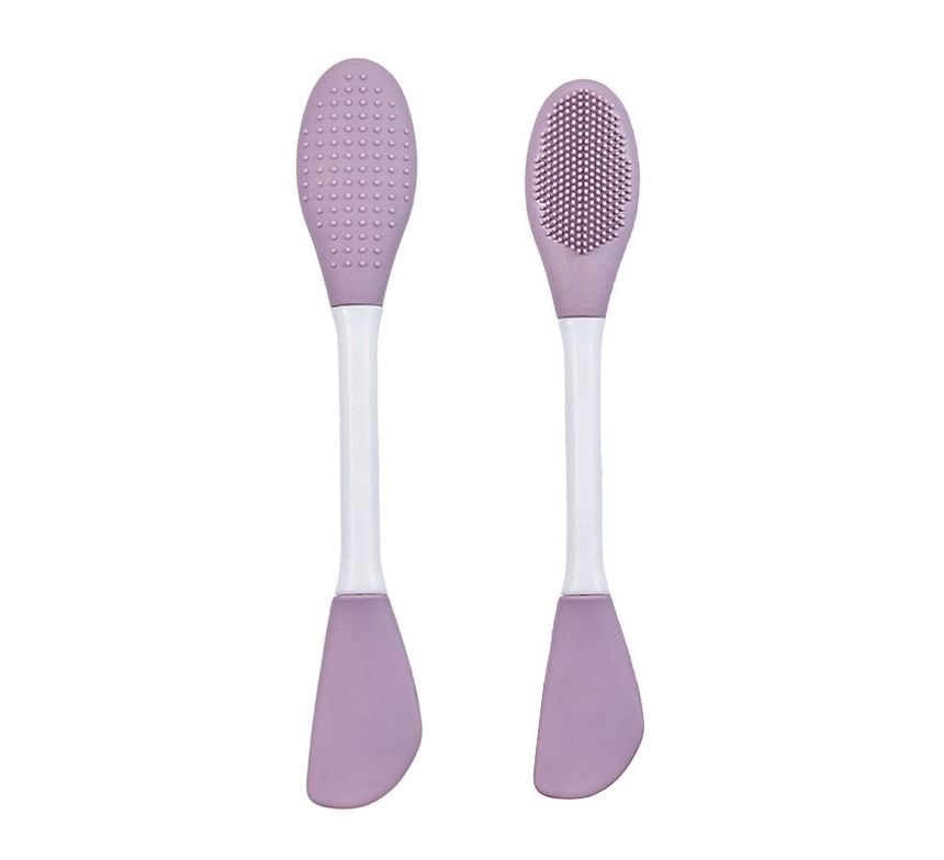 Choyu - Dual Head Silicone Face Cleaning Brush (Purple & White - One Size)
