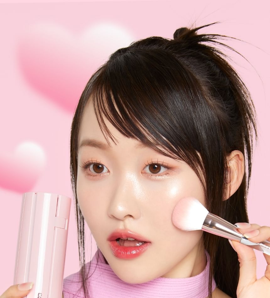 CORINGCO - Pink Roll Make Up Brush Set