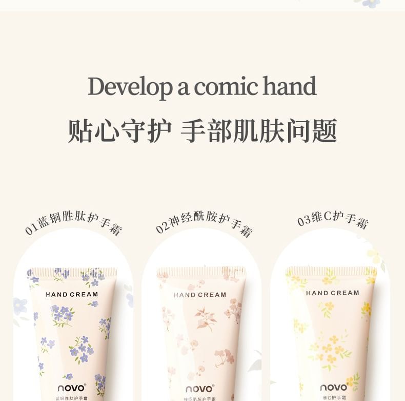 NOVO - Blue Copper Peptide / Vitamin C / Ceramide Hand Cream (#5811 Ceramide - 60g)