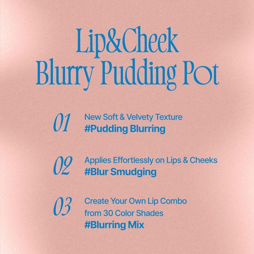 fwee - Lip&Cheek Blurry Pudding Pot - 35 Colors