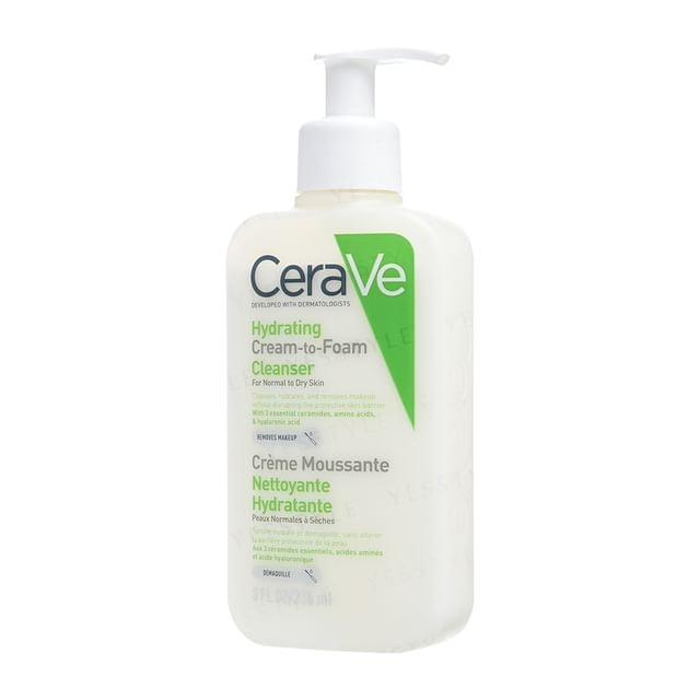 CeraVe - Hydrating Cream-To-Foam Cleanser For Normal To Dry Skin