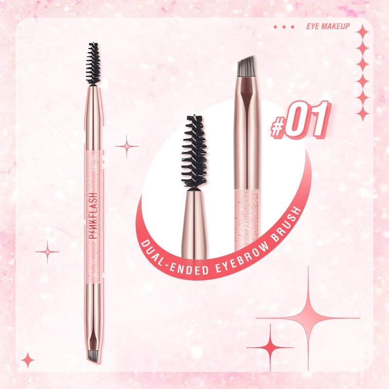 PINKFLASH - Dual-Ended Eyebrow Brush (#01 Eyebrow Brush - 1pc)