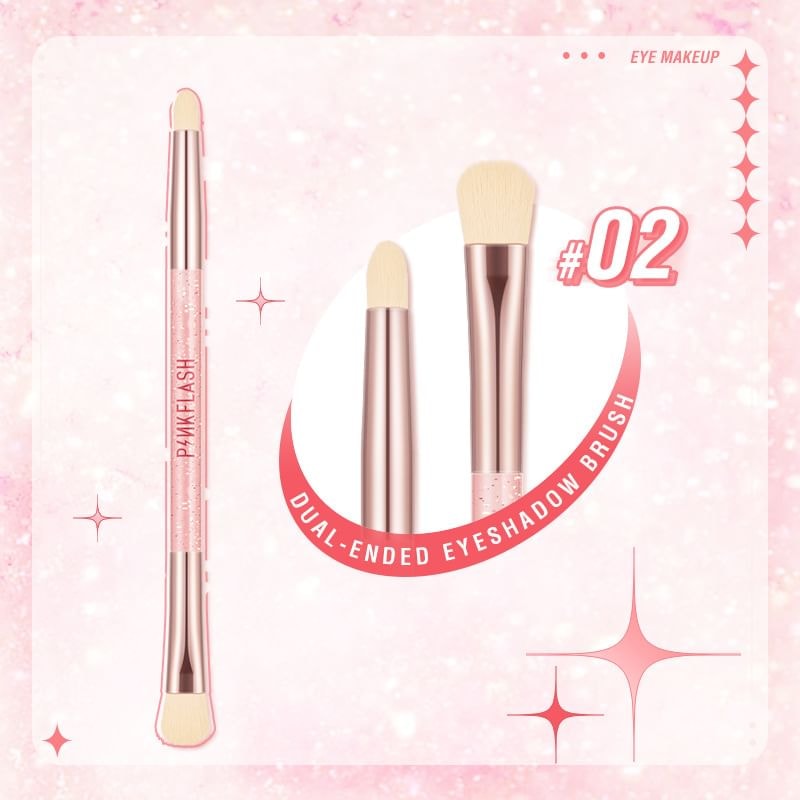 PINKFLASH - Dual-Ended Eyeshadow Brush (#02 Eyeshadow Brush- 1pc)