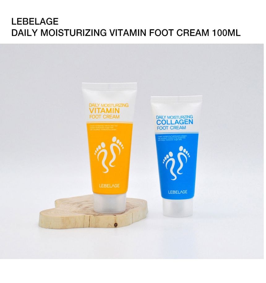 LEBELAGE - Daily Moisturizing Foot Cream - 3 Types (Vitamin)