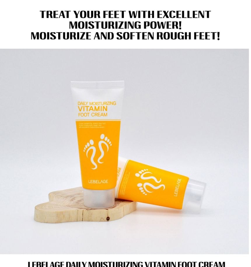 LEBELAGE - Daily Moisturizing Foot Cream - 3 Types (Vitamin)
