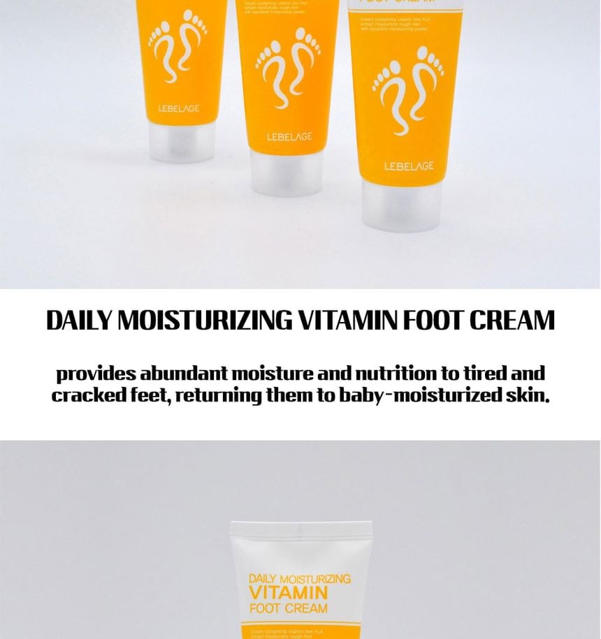 LEBELAGE - Daily Moisturizing Foot Cream - 3 Types (Vitamin)