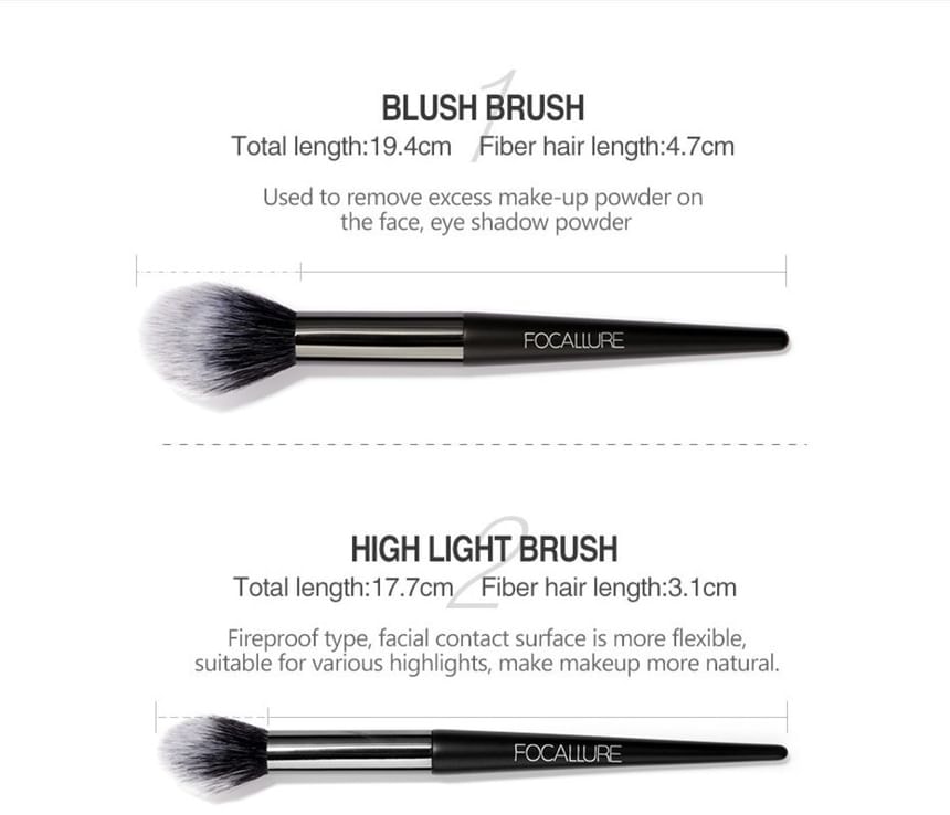 FOCALLURE - 6 pcs Makeup Brush Set