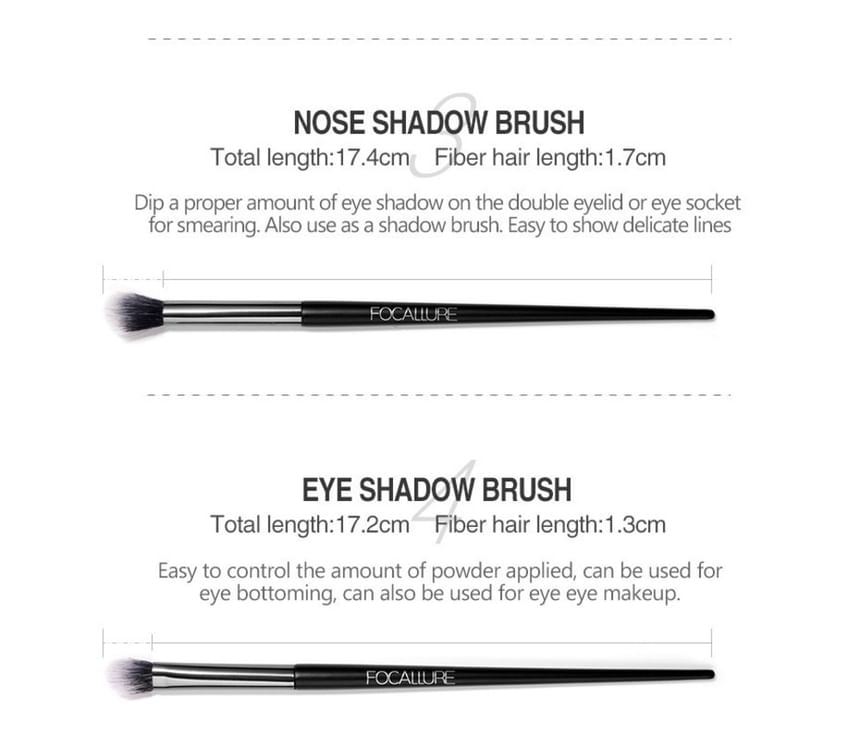 FOCALLURE - 6 pcs Makeup Brush Set