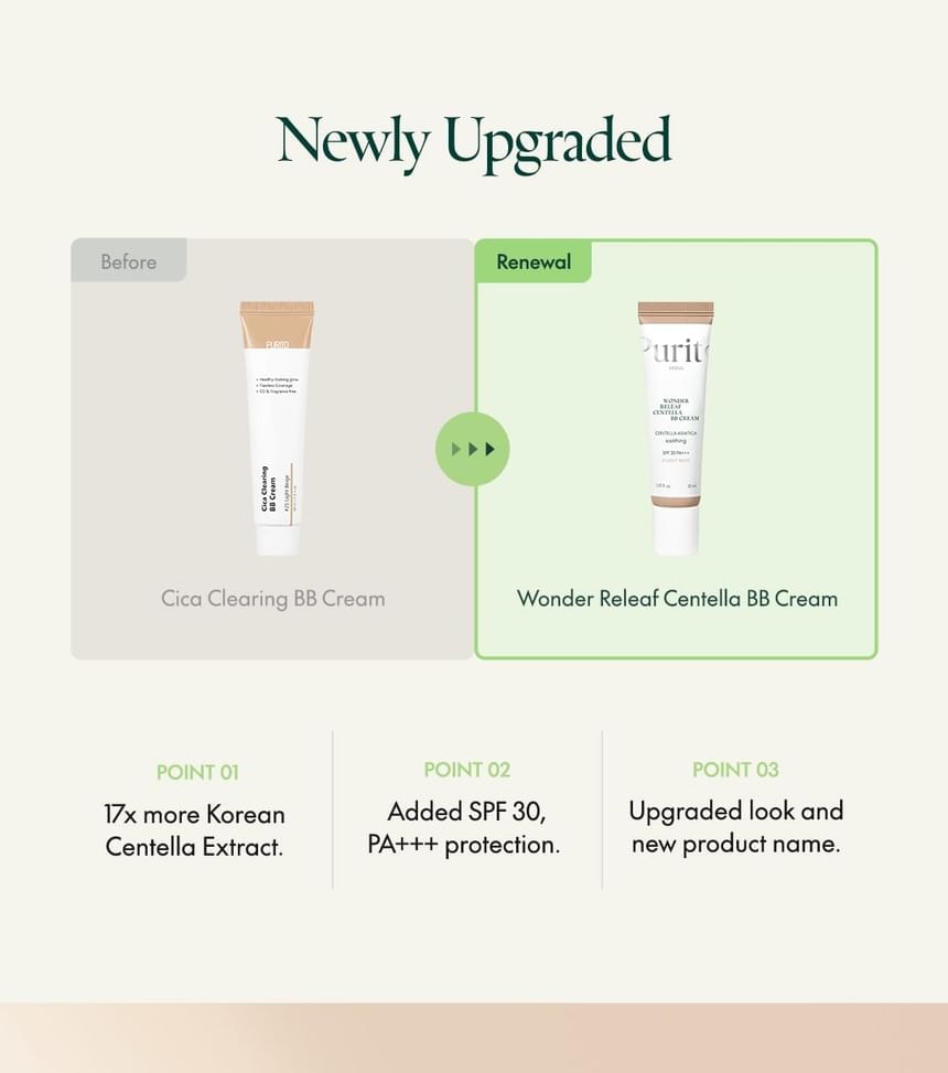 Purito SEOUL - Wonder Releaf Centella BB Cream - 6 Colors