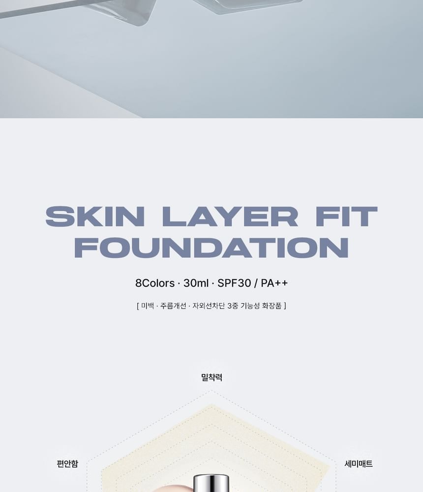 ABOUT_TONE - Skin Layer Fit Foundation - 8 Colors