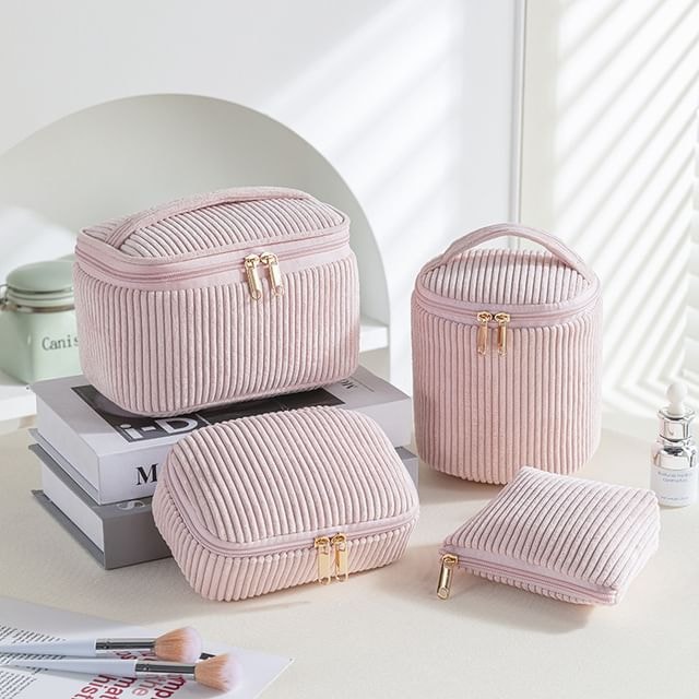 Epoch - Corduroy Makeup Bag (Various Designs) / Set