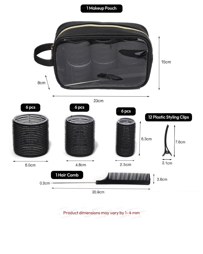 magrinta - Set: Hair Roller + Styling Hair Clip + Hair Comb + Bag