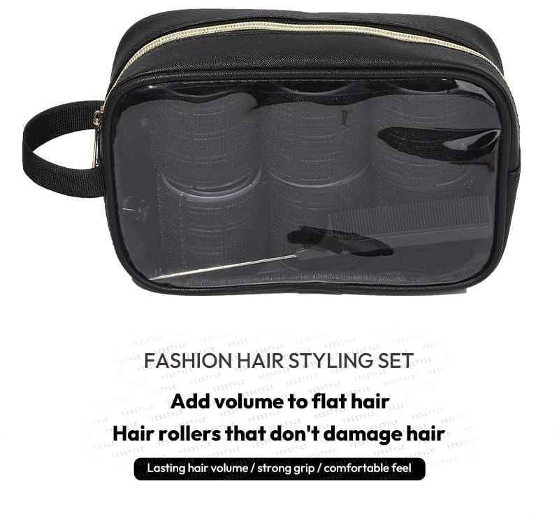 magrinta - Set: Hair Roller + Styling Hair Clip + Hair Comb + Bag