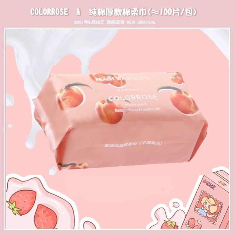 COLORROSE - Peach Disposable Face Towel
