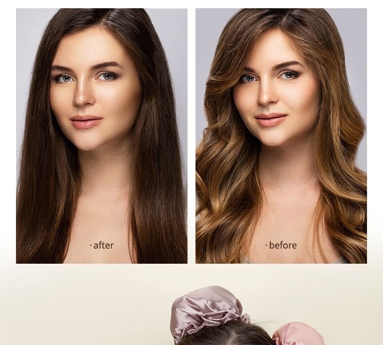 Worthbuy - Set: Plain Sleeping Hair Curling Rod + Hair Bun Maker