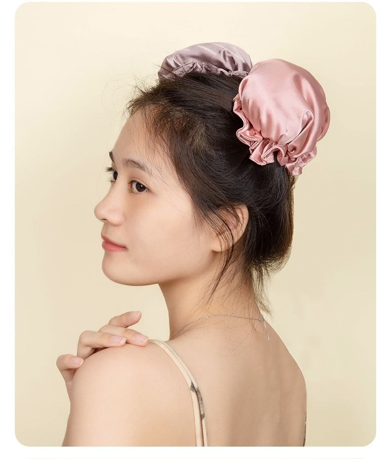 Worthbuy - Set: Plain Sleeping Hair Curling Rod + Hair Bun Maker