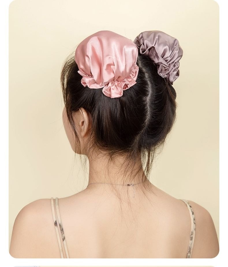 Worthbuy - Set: Plain Sleeping Hair Curling Rod + Hair Bun Maker