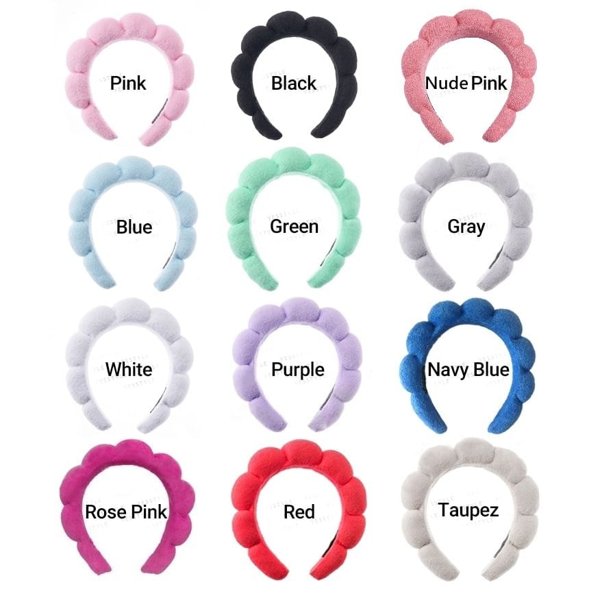 Miumi - Set of 3: Plain Face Wash Headband + Wristband