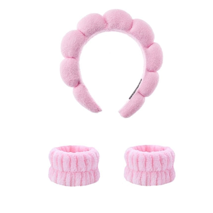 Miumi - Set of 3: Plain Face Wash Headband + Wristband