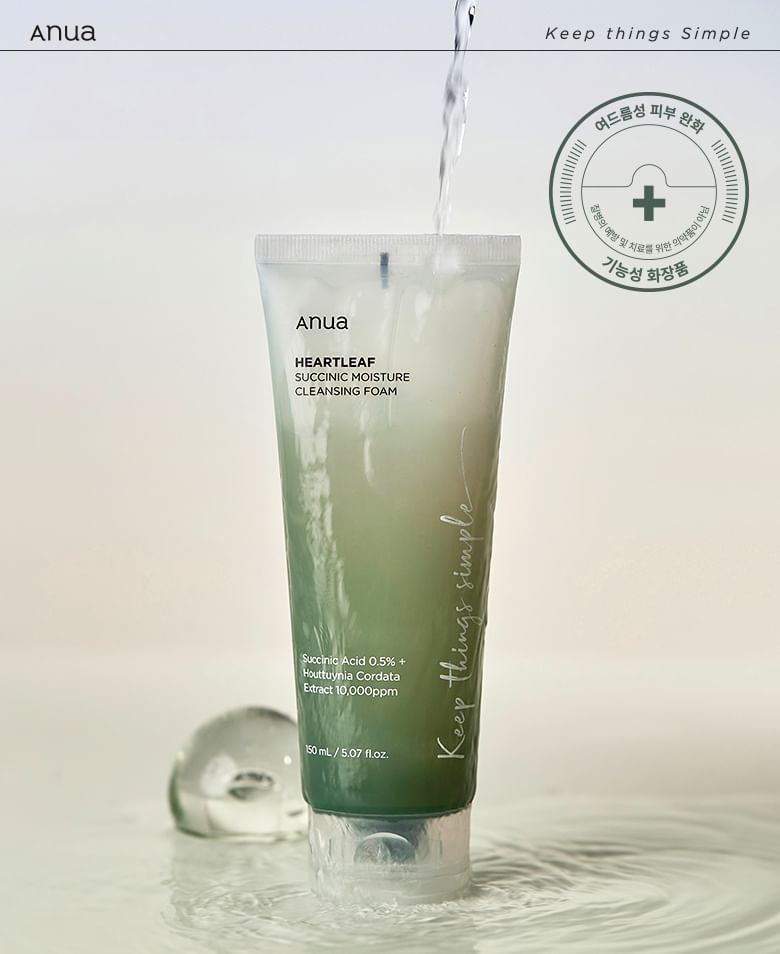 Anua - Heartleaf Succinic Moisture Cleansing Foam Mini