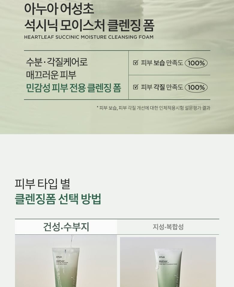 Anua - Heartleaf Succinic Moisture Cleansing Foam Mini
