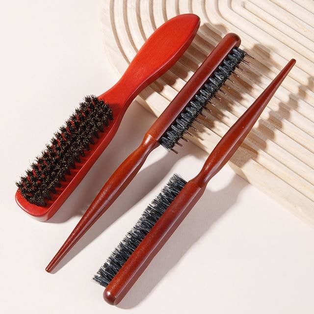 Gizmi - Wooden Handle Hair Brush (Various Designs) / Set