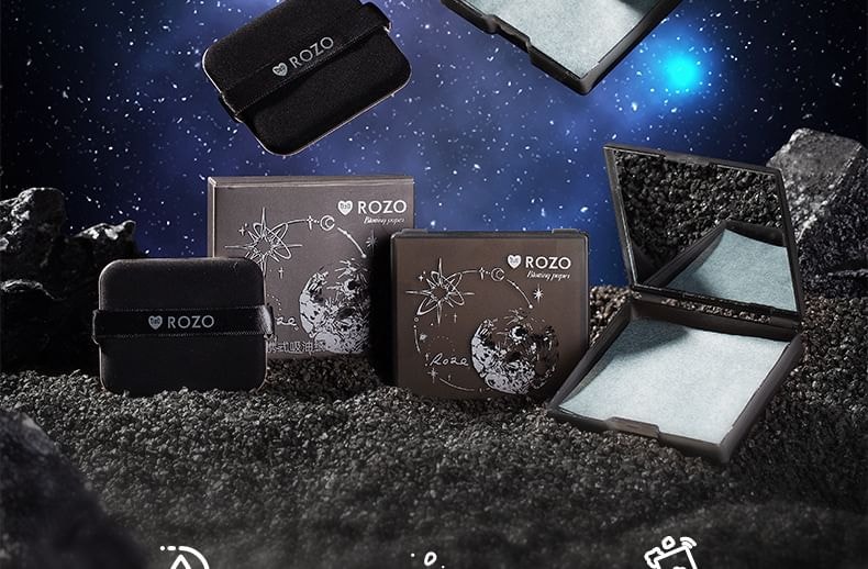 ROZO - Bamboo Charcoal Blotting Paper with Mirror / Refill